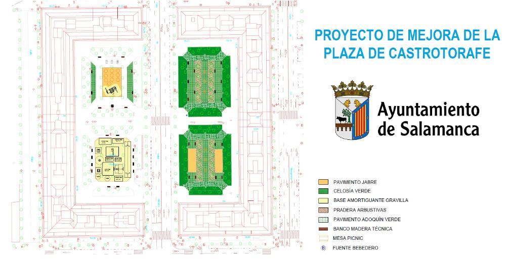 El Ayuntamiento de Salamanca adjudica la modernización de la plaza de Castrotorafe con más juegos infantiles y espacios para el ocio familiar y hábitos saludables