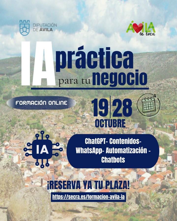 La Diputación ofrece dos cursos online y un taller presencial sobre la aplicación de la inteligencia artificial en el sector turístico