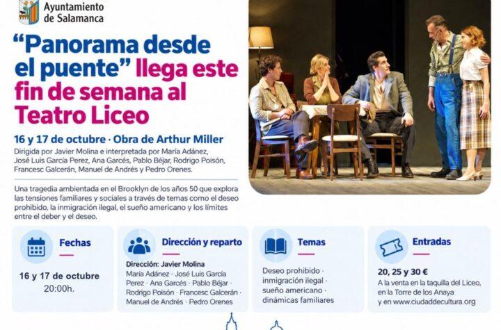 "Panorama desde el puente" de Arthur Miller se presenta este fin de semana en el Teatro Liceo