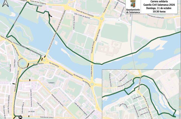 Cortes de tráfico en la zona del río por la carrera solidaria de la Guardia Civil el domingo por la mañana