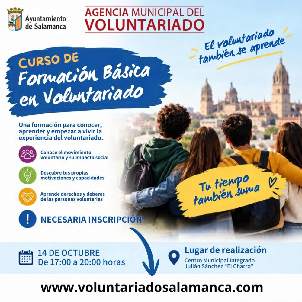 El Ayuntamiento de Salamanca lanza un nuevo curso gratuito de formación en voluntariado básico