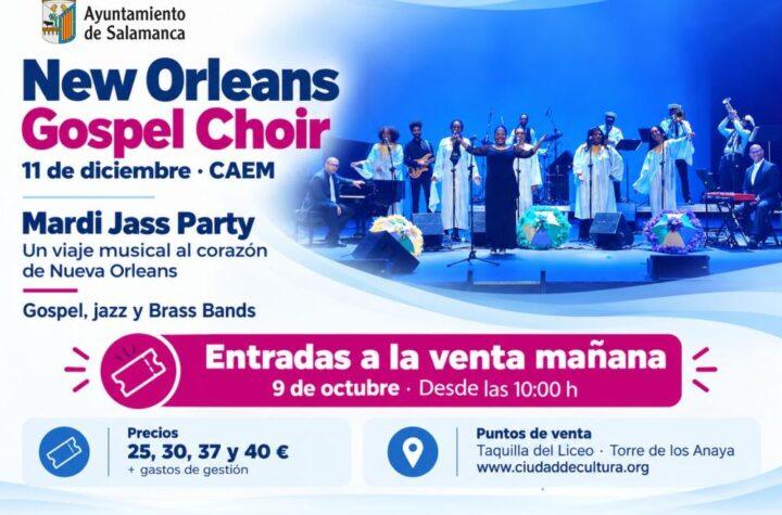 Entradas a la venta mañana para el concierto del New Orleans Gospel Choir el 11 de diciembre en el CAEM